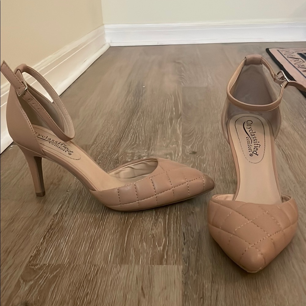 Tan Quilted Women's Heels